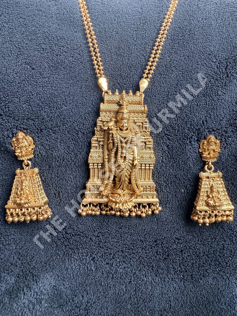 Meenakshi Amman Traditional Short Necklace Set