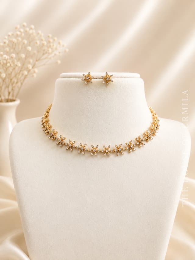 NAKSHATRA — CZ Star Vine Necklace Set