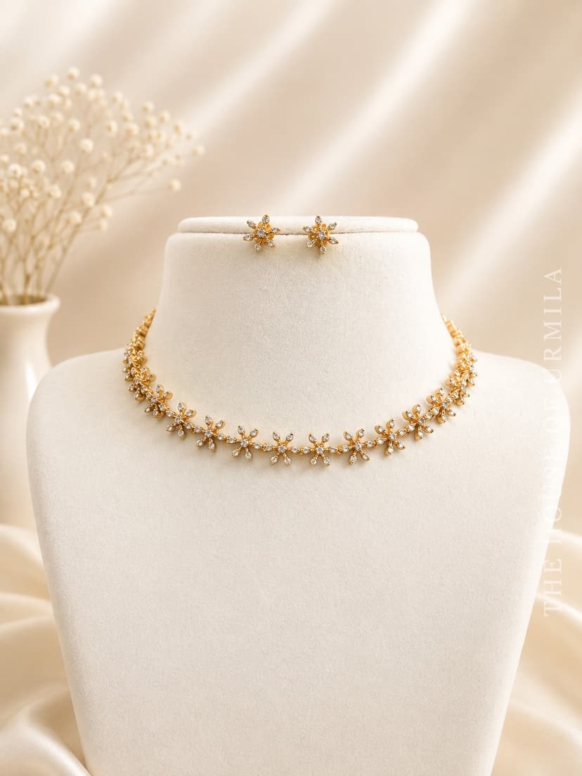 NAKSHATRA — CZ Star Vine Necklace Set