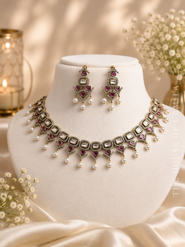 PANNA — Kemp Stone Choker Necklace Set