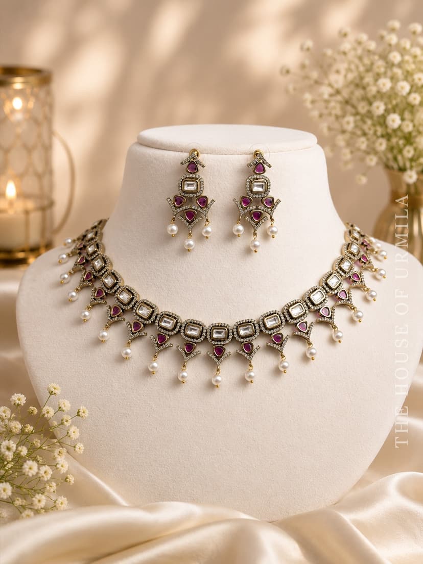 PANNA — Kemp Stone Choker Necklace Set