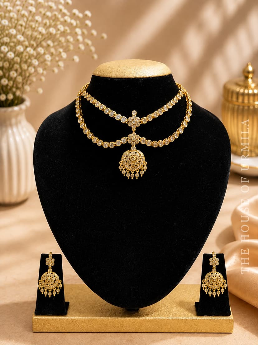 AMRAPALI — Impon Layered Kundan Necklace Set