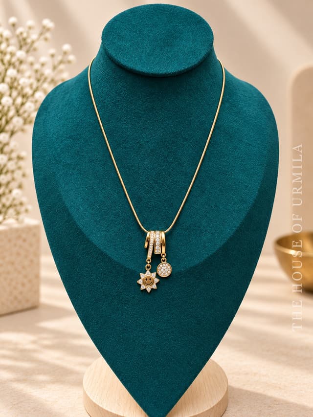 KHUSHI — Anti Tarnish Sun Charm Chain