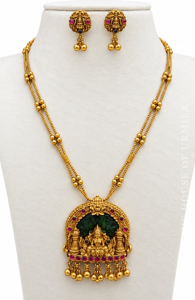 RAMANI — Temple Jewellery Lakshmi Arch Pendant Necklace Set