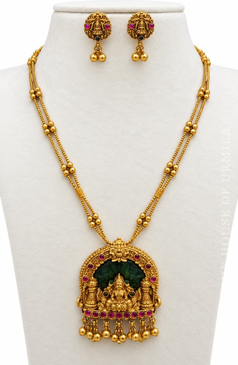 RAMANI — Temple Jewellery Lakshmi Arch Pendant Necklace Set